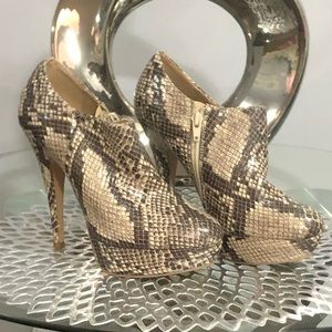 Python Heeled Boots